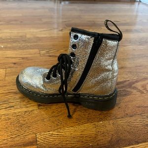 Sliver Doc Martens boots size 12 Toddler w